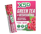 X50 Green Tea + Resveratrol Antioxidant Energy Drink Raspberry 30 Serves