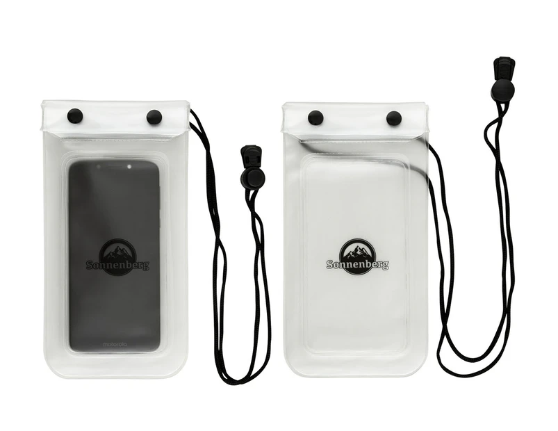 2 x Sonnenberg 22cm Waterproof Phone / Wallet Pouch