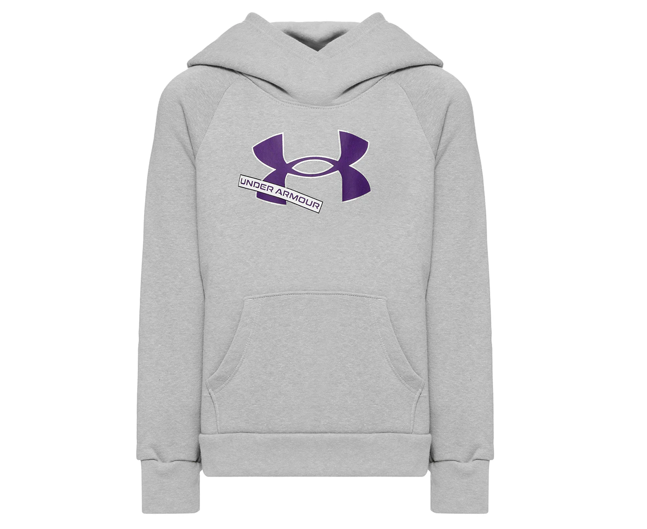 Logo Hoodie  Business Under Armour Men's Carbon Heather / Grey Hustle  Fleece Hoodie