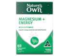 Nature's Own Magnesium + Energy Effervescent with B Vitamins & Caffeine 60 Tablets