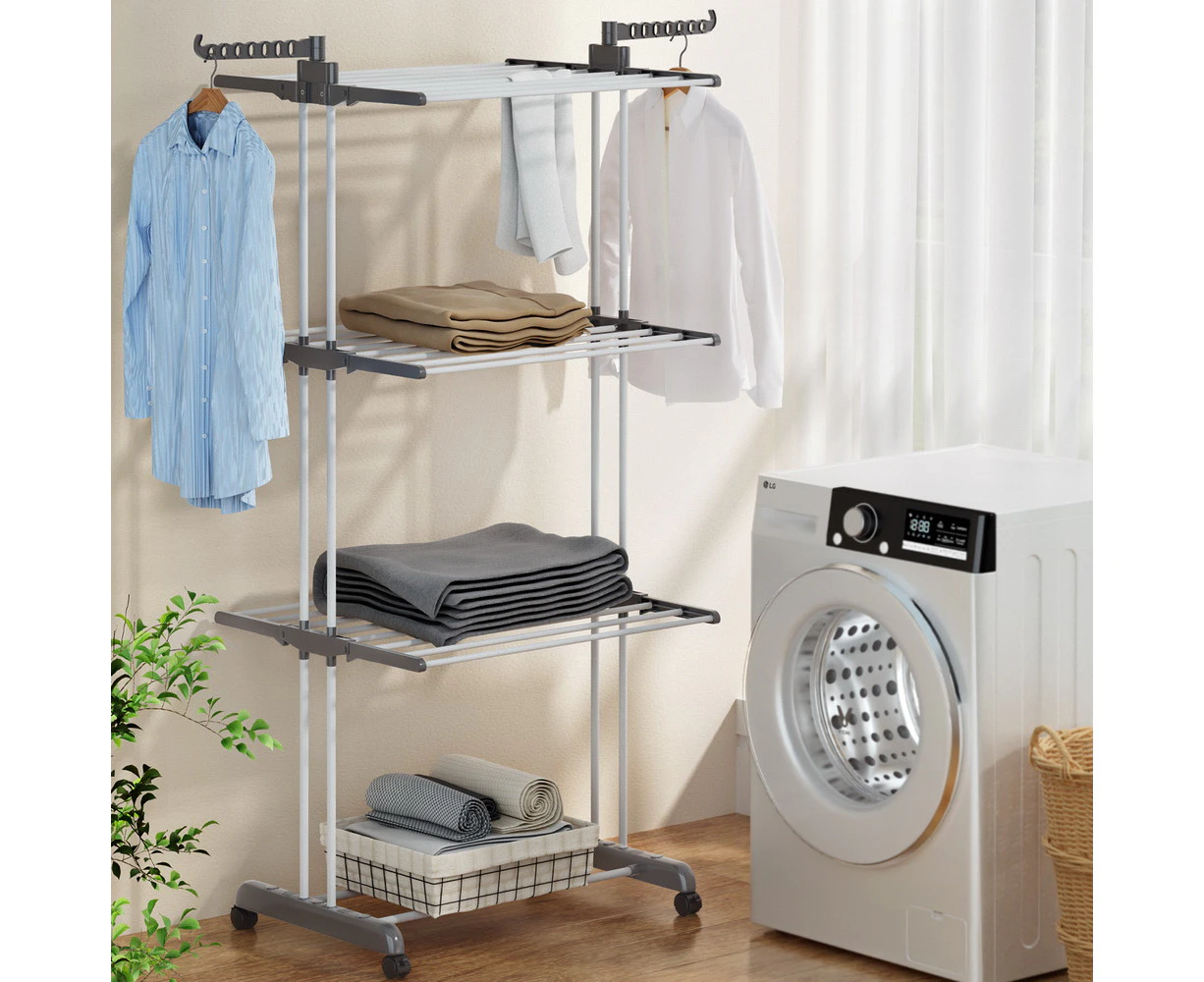 Artiss Clothes Drying Rack 173cm Coat Aier Hanger Foldable