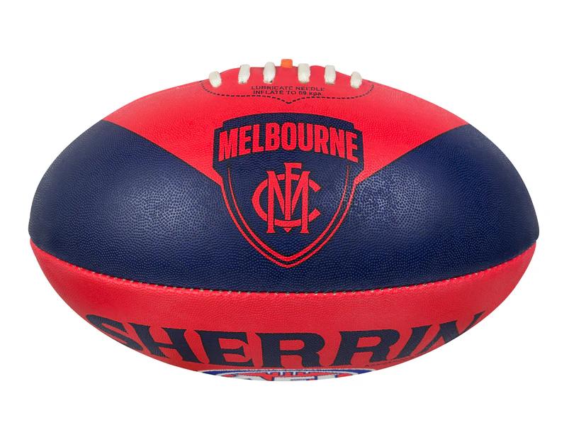 Sherrin Synthetic Size 5 Demons AFL Football - Red/Navy Blue