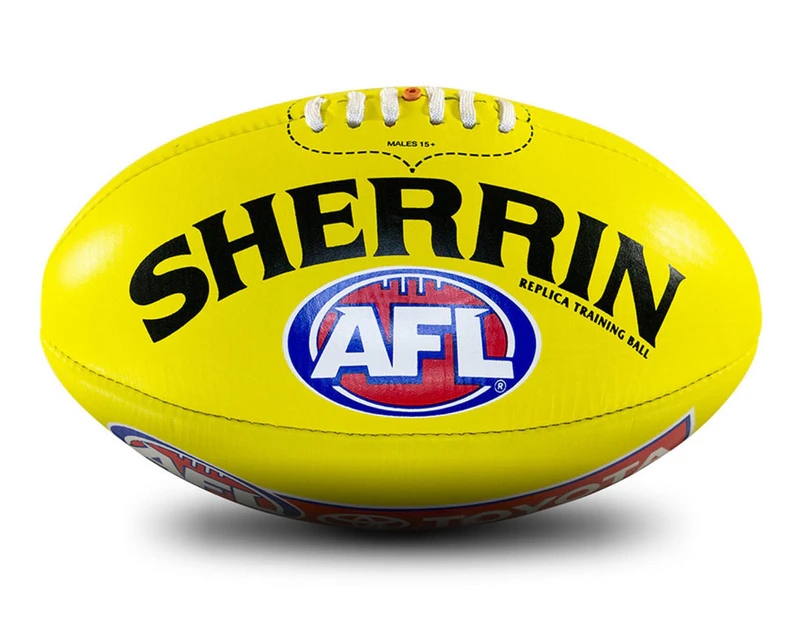 Sherrin AFL Replica Size 5 Training Football - Yellow