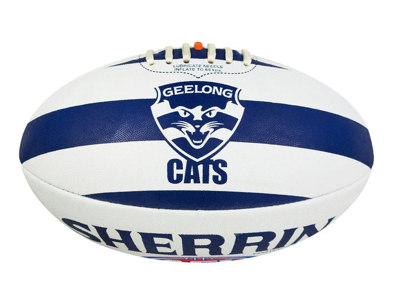 Sherrin Synthetic Size 5 Cats AFL Football - Blue/White