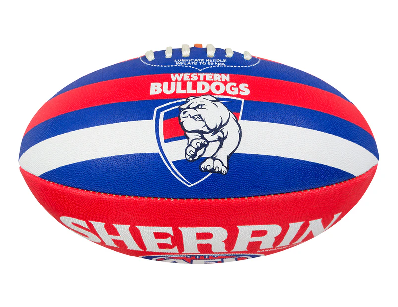 Sherrin Synthetic Size 5 Bulldogs AFL Football - Blue/White/Red