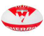 Sherrin Synthetic Size 5 Swans AFL Football - Red/White