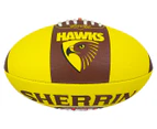 Sherrin Synthetic Size 5 Hawks AFL Football - Brown/Gold