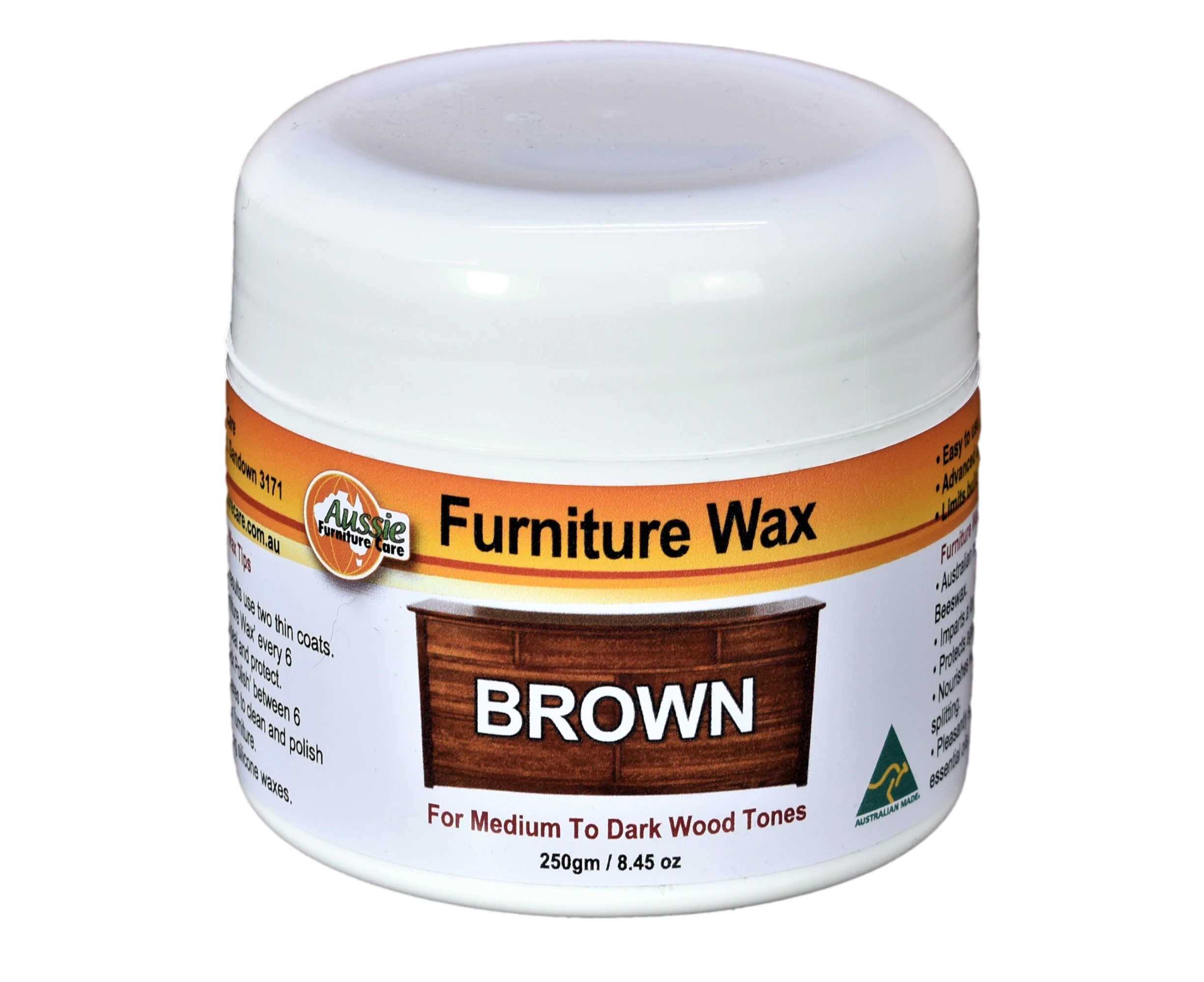 AFC Furniture Wax Polish 250g Brown