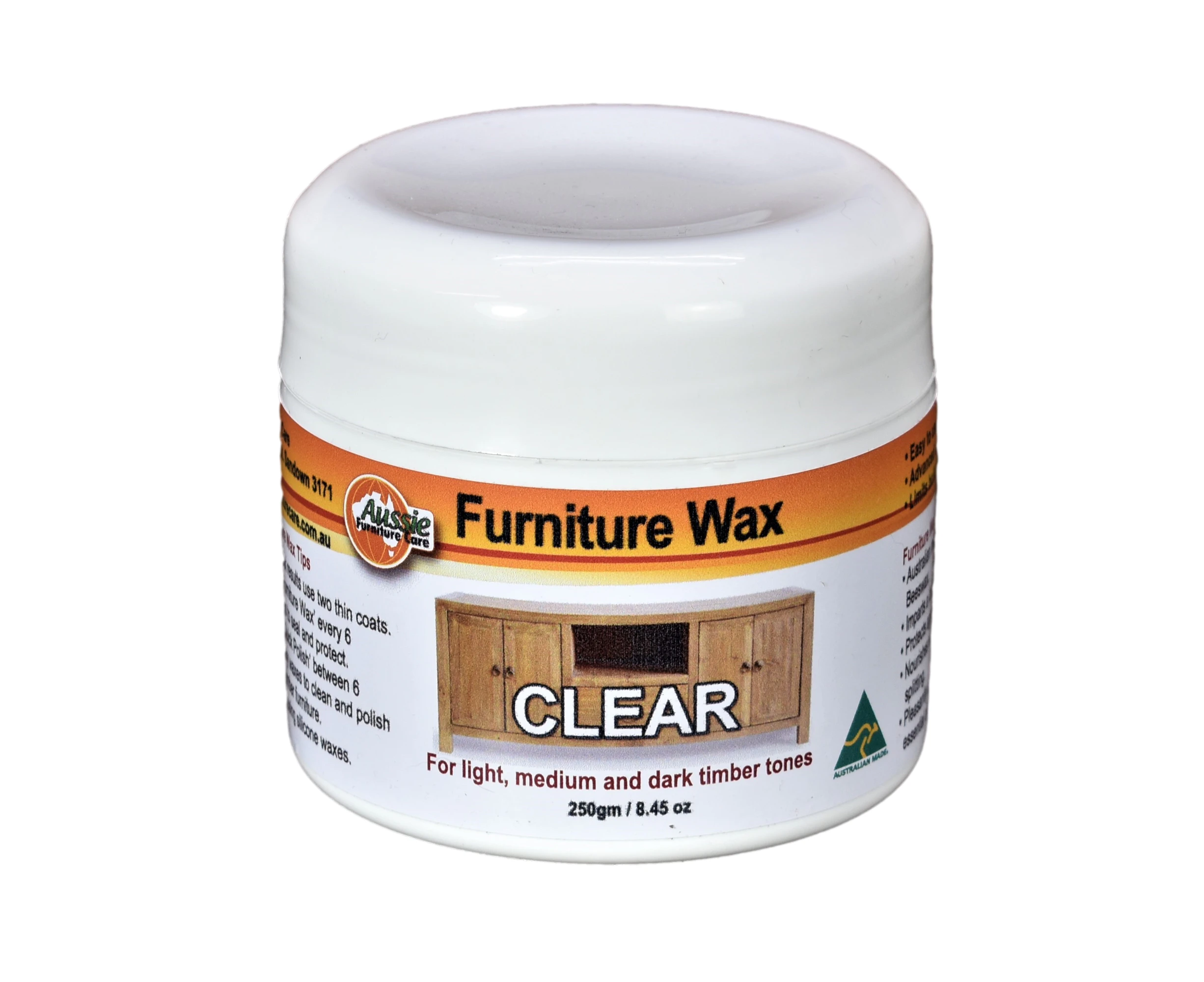 AFC Furniture Wax Polish 250g Clear