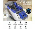 Livemor 4D Massage Chair Electric Recliner Double Core Mechanism Massager Melisa White