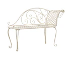 Antique Design Outdoor Garden Decor Metal Lounge Chaise Chair Bench Seat 128cm