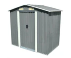 Garden Storage Shed Outdoor Steel Sheds Lockable Cabinet Tool House 2m x 1.3m