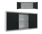 Workshop Tool Cabinet Lockable Wall Mounted Storage Cupboard Unit Metal Toolbox