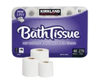 Kirkland 3 Ply Bath Tissue Toilet Paper 48 Rolls Soft White Bulk 270 Sheets Roll