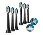 6 Pieces Philips Sonicare W Optimal Black Replacement Electric Toothbrush Heads