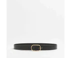 Target Oval Buckle Belt - Black