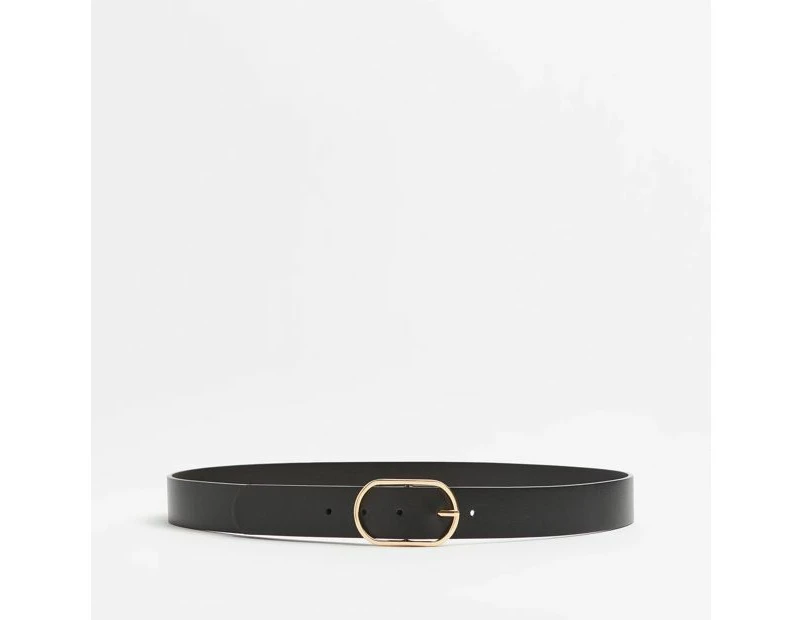 Target Oval Buckle Belt - Black