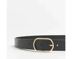 Target Oval Buckle Belt - Black