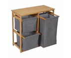 Hamper with 3 Drawers - Anko