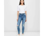 Target Sophie Skinny Distressed High Rise Ankle Length Denim Jeans - Blue