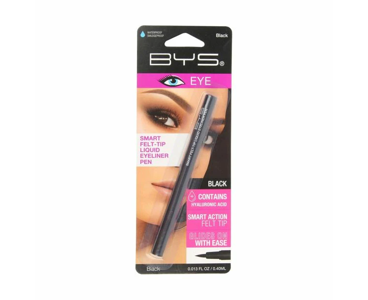 Smart Felt-Tip Liquid Eyeliner, Black - BYS