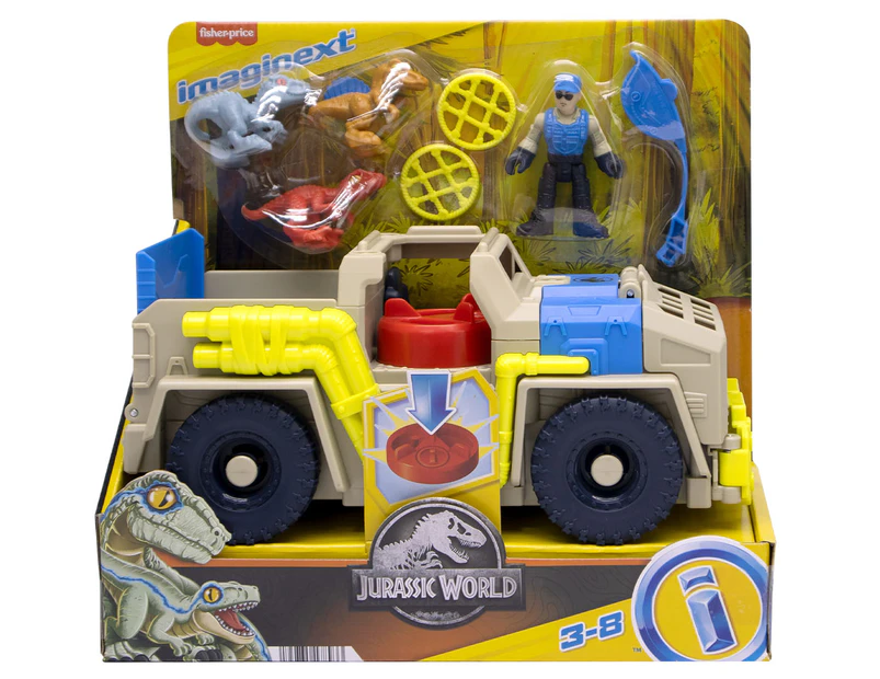 Imaginext Jurassic World Track & Transport Dino Truck Toy