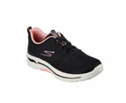 Womens Skechers Go Walk Arch Fit Unify Black/Pink Athletic Shoes - Multi