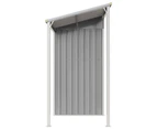 vidaXL Garden Shed with Extended Roof Light Grey 277x110.5x181 cm Steel