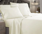 Shangri-La 1800 Series Microfibre Queen Bed Sheet Set - Ivory
