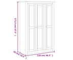 Hamptons Solid Wood Wardrobe White Cupboard With Hanging & Shelves 1000L