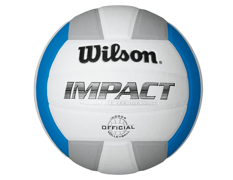 Wilson Impact Composite Leather Size 5 Indoor Volleyball - Blue/White