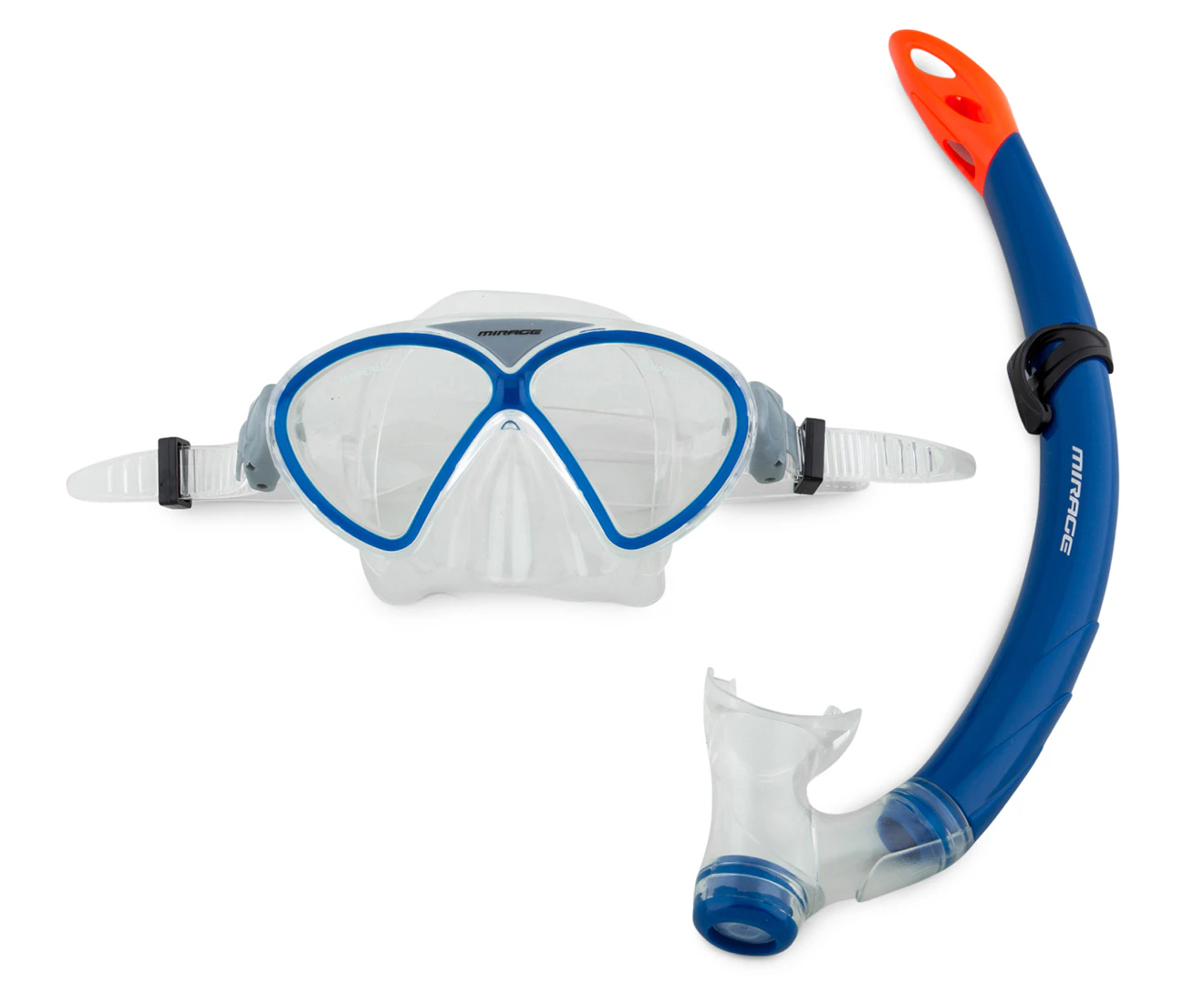 Mirage Silitex Junior/Kids Beach Water Swimming Sports Goggle Mask/Snorkel Blue