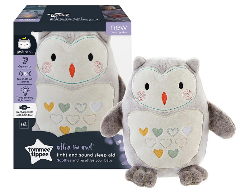 Tommee Tippee Ollie The Owl Rechargeable Light & Sound Sleep Aid