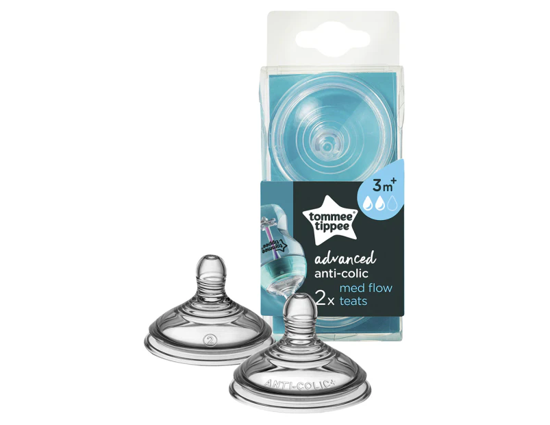 Tommee Tippee Advanced Anti-Colic Med Flow Teats 2-Pack