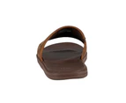UGG Men's Seaside Leather Sliders - Brown