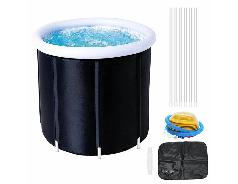 Large Portable Ice Bath Tub Athletes Cold Hot Water Therapy Folding Bathtub 90 x 75 cm