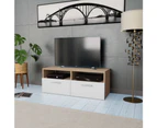 vidaXL TV Cabinet Engineered Wood 95x35x36 cm Oak and White