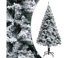 vidaXL Artificial Christmas Tree with Flocked Snow Green 150 m PVC