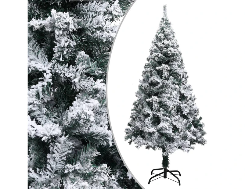 vidaXL Artificial Christmas Tree with Flocked Snow Green 150 m PVC