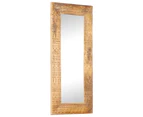 Hand-Carved Mirror 110x50x2.5 cm Solid Mango Wood