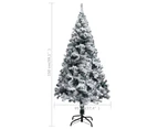 vidaXL Artificial Christmas Tree with Flocked Snow Green 150 m PVC