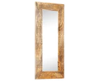 Hand-Carved Mirror 110x50x2.5 cm Solid Mango Wood