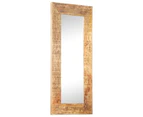 Hand-Carved Mirror 110x50x2.5 cm Solid Mango Wood