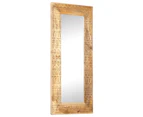 Hand-Carved Mirror 110x50x2.5 cm Solid Mango Wood