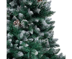 vidaXL Artificial Christmas Tree with Pine Cones and White Snow 150 cm