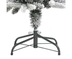 vidaXL Artificial Slim Christmas Tree with Flocked Snow 150 cm PVC&PE