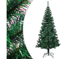 vidaXL Artificial Christmas Tree with Iridescent Tips - Green