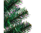 vidaXL Artificial Christmas Tree with Iridescent Tips - Green