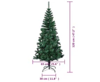 vidaXL Artificial Christmas Tree with Iridescent Tips - Green