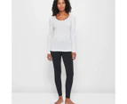 Target Thermal Pointelle Brushed Long Sleeve Top - White